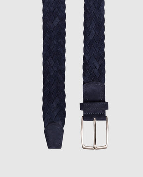 ISAIA Синій замшевий плетений ремінь FB0047PLF40