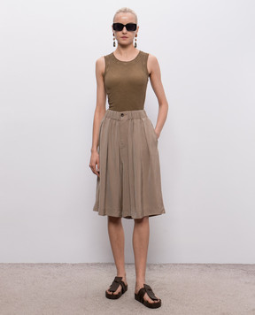 UMA WANG Коричнева майка Ti UW1030