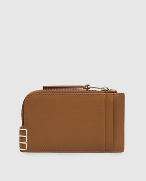 JW Anderson Коричневый кожаный картхолдер Loafer AC0437LA0224