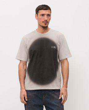 Maison Margiela MM6 Сіра футболка з принтом Spray SH0GC0064M20177