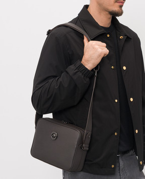 Stefano Ricci Коричневая кожаная сумка с логотипом логотип ND263GTUMR