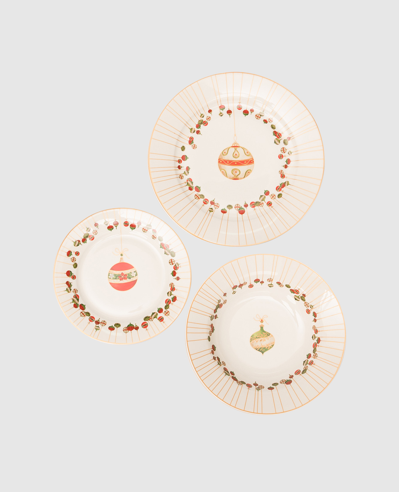 

Обеденный набор фарфоровой посуды на 6 персон, Белый, Декор