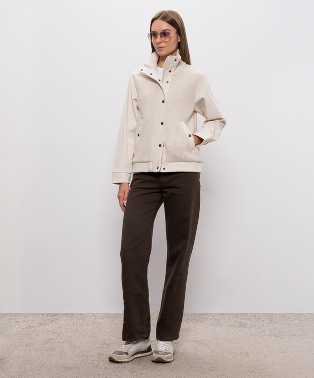 Woolrich Бежевая куртка с шерстью CFWWOU2194FRUT3496 изображение 2
