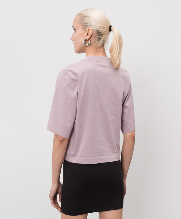 Palm Angels Фиолетовая футболка с принтом логотипа PWAA079S26JER004 изображение 4