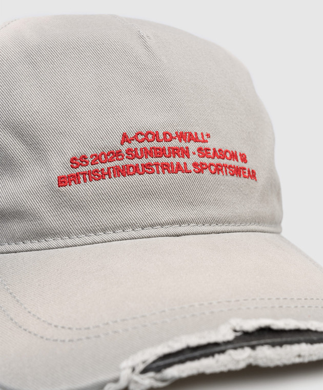 A Cold Wall Серая кепка с винтажным эффектом ACWUA240 изображение 4