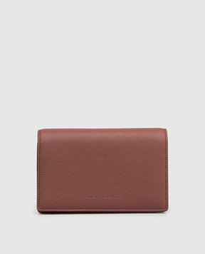 Brunello Cucinelli Терракотовая кожаная сумка кросс-боди MWCAM2712