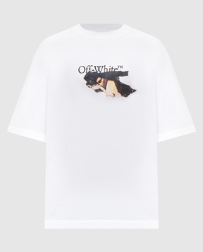 Off-White Біла футболка Paint Arrow 44MAA120F5J00U