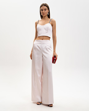 Twinset Рожевий топ з кристалами 261TP2413