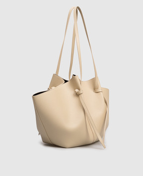 YUZEFI Бежева шкіряна сумка-тоут MOCHI LARGEMOCHI