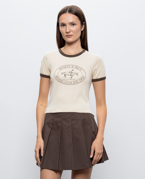 Sporty & Rich Бежевая футболка Fatou TO13883244CR07