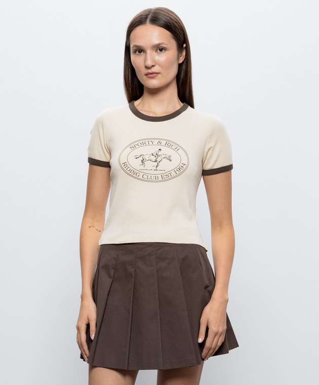 Sporty & Rich Бежевая футболка Fatou TO13883244CR07 изображение 3