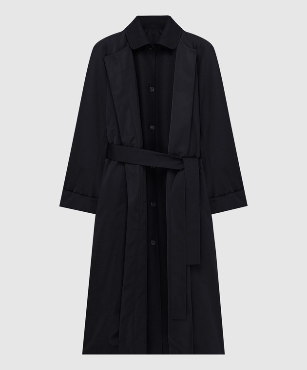 Carven Черный утепленный плащ с шелком 6262K21052