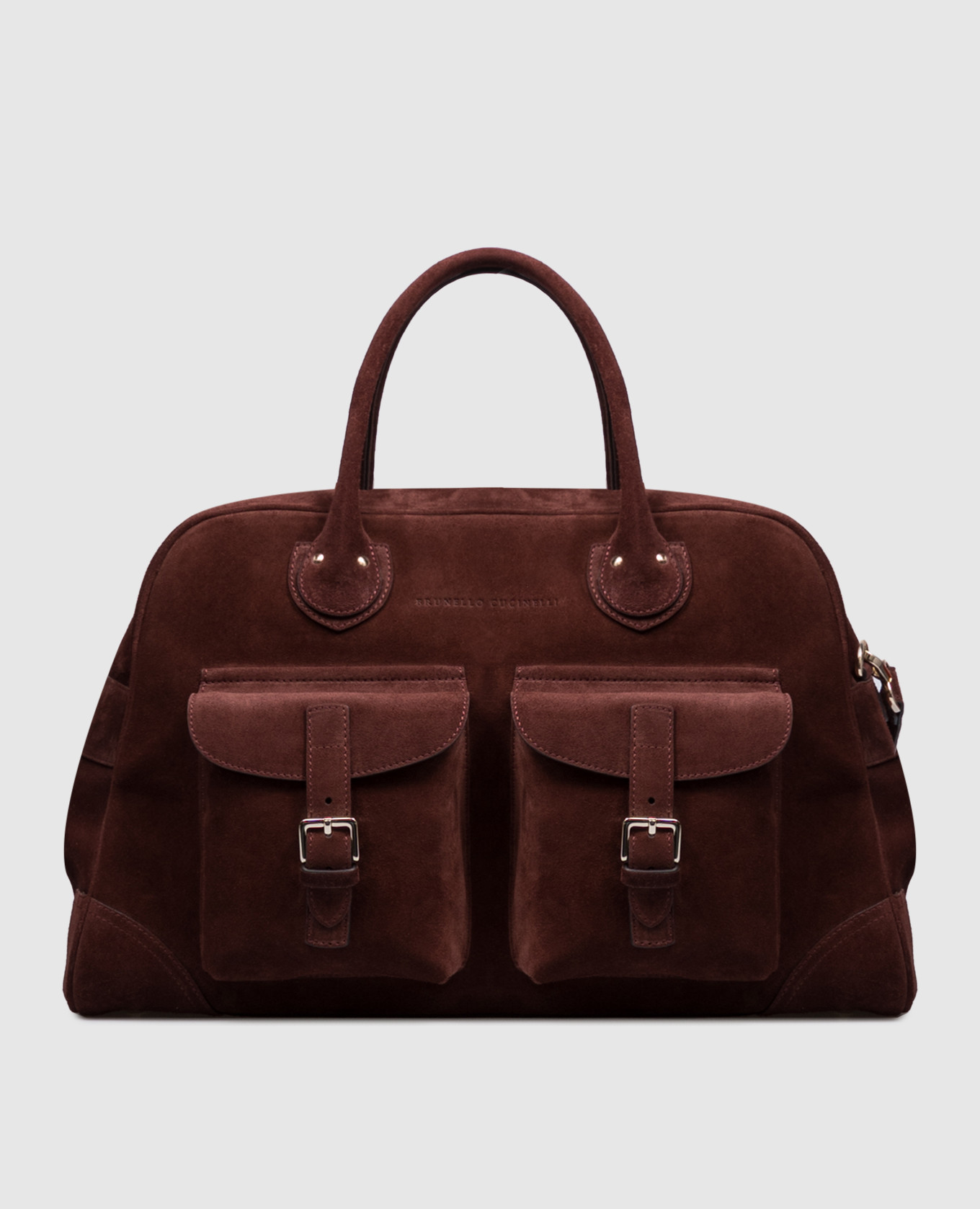 Коричневая замшевая дорожная сумка Weekender