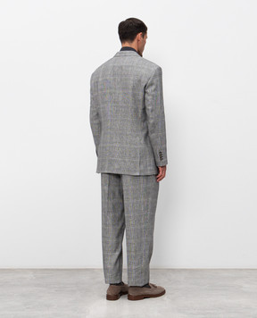 Brunello Cucinelli Костюм з льоном у віндзорську клітинку MB4279CFN2