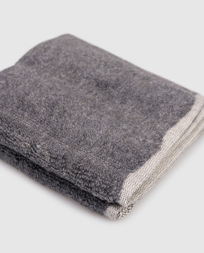 Hamam Сірий махровий рушник для обличчя ASH RIBBED ASHRIBBEDWASHCLOTH