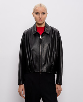 Simonetta Ravizza Черная кожаная куртка Lavy S06JA409L1