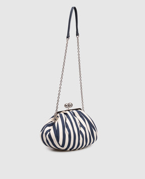 Max Mara Weekend Сумка Pasticcino в полоску с нашивкой WKAGERUSIA
