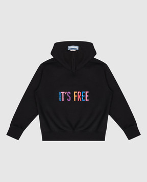 Palm Angels Детское черное худи PaxVlbq PBBB012F25FLE00712+