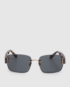 Linda Farrow Коричневые солнцезащитные очки Jessica с позолотой LFL1643C3SUN