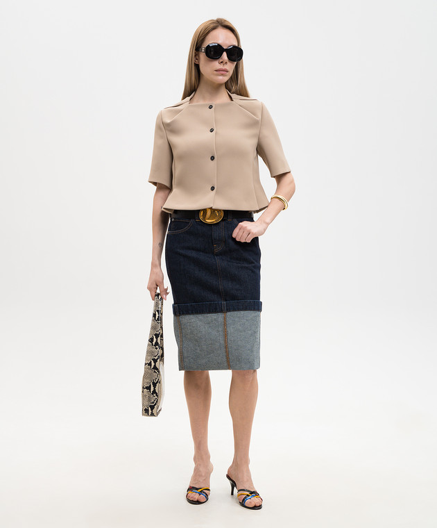 Khaite Коричневий жакет Franc з короткими рукавами 24624114 зображення 2