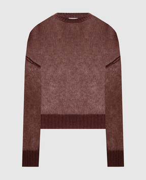 Brunello Cucinelli Коричневий джемпер з вовною M2I776830