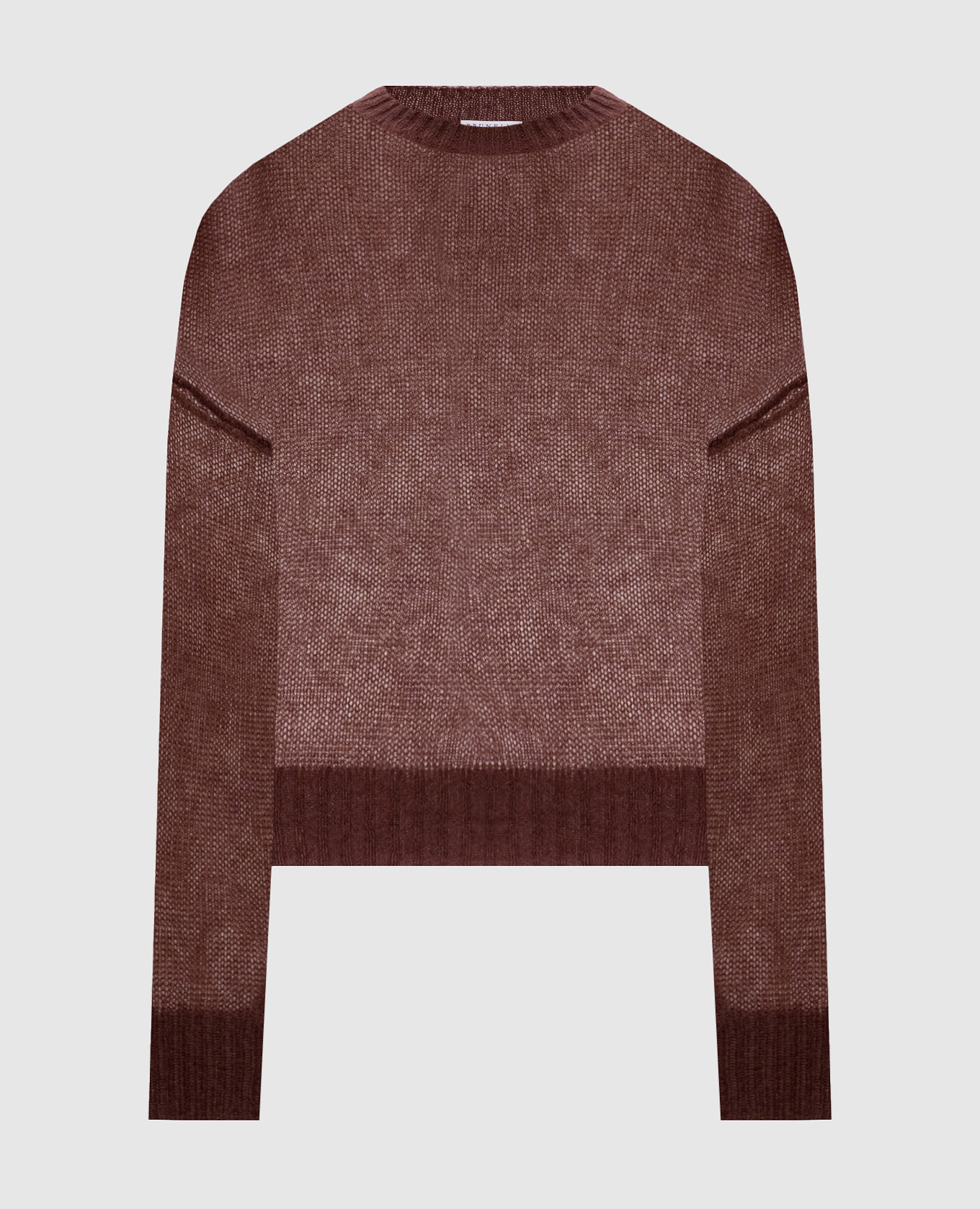 Коричневый джемпер с шерстью