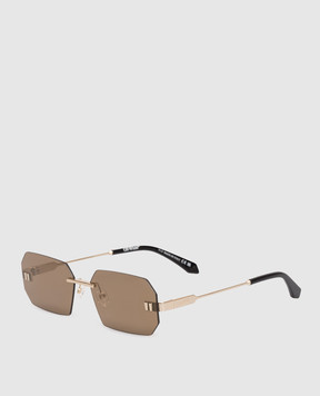 Off-White Золотые очки Independance OERI151F25MET001