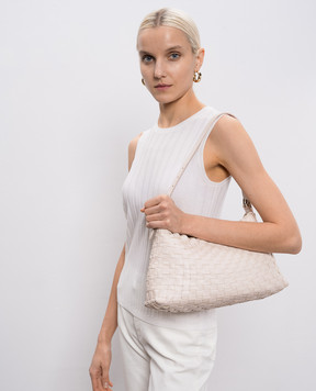 Dragon Розовая кожаная плетеная сумка Hobo Salvage DGS68170