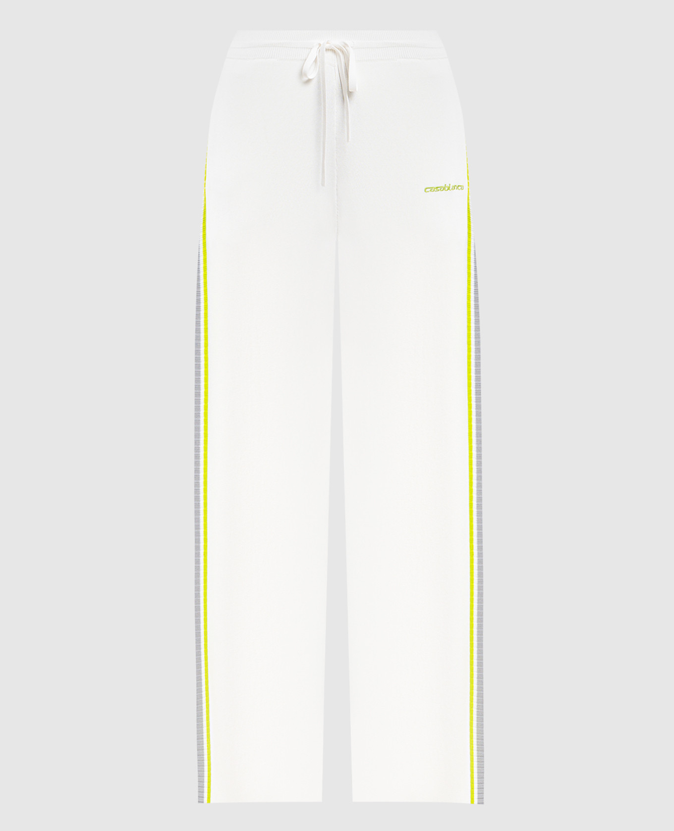 Белые спортивные брюки с логотипом