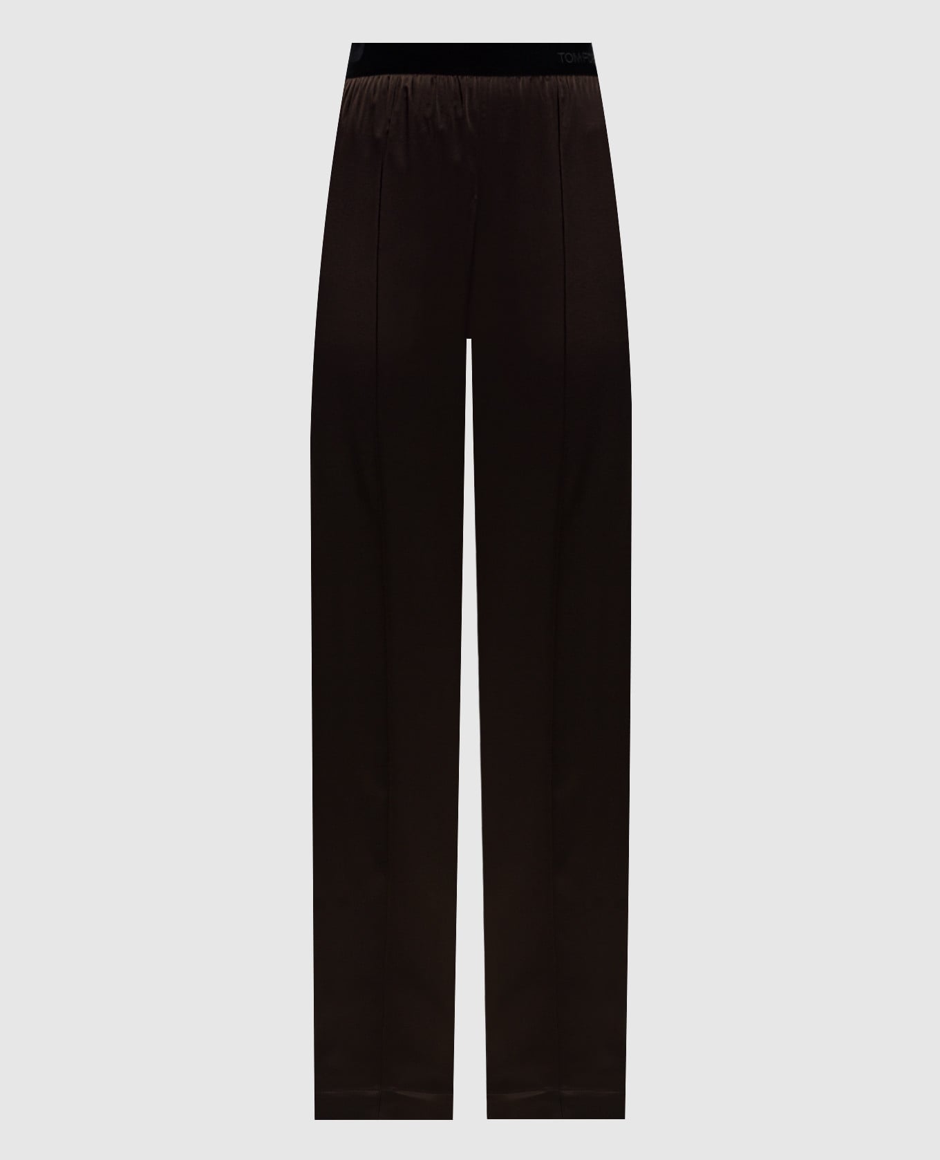 Коричневі штани із шовку