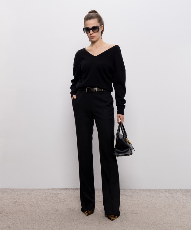 Tom Ford Чорний пуловер з кашеміру MAK1482YAX1074 зображення 2
