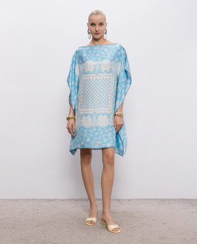 MANTERO 1902 Блакитна сукня-кафтан Mary із шовку 0238A0030G0879U