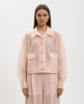Ermanno Scervino Розовый жакет из кружева D482I354EQF
