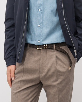 Brunello Cucinelli Замшевый ремень коричневого цвета MAURP253