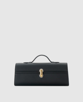 Savette Черный кожаный клатч Symmetry H01426