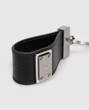 Dolce&Gabbana Черный кожаный брелок с логотипом BP1371AG219