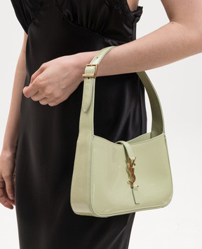 Saint Laurent Зеленая кожаная лакированная сумка 5À7 657228B870W