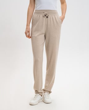 Loro Piana Бежевые джогеры Merano из кашемира FAP0177sh