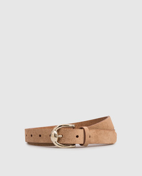 Brunello Cucinelli Бежевый замшевый ремень MAUGP265