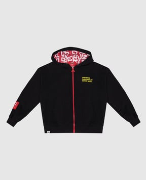 Sprayground Дитяча чорна спортивна куртка Shark SPY1385EBLK