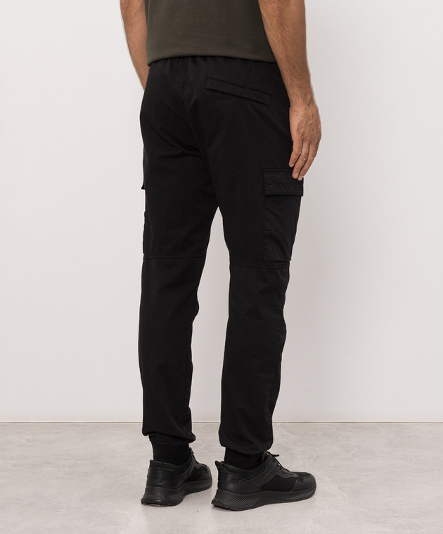 Stone Island Чорні джогери-карго з патчем логотипа L2S153100033S0014 зображення 4