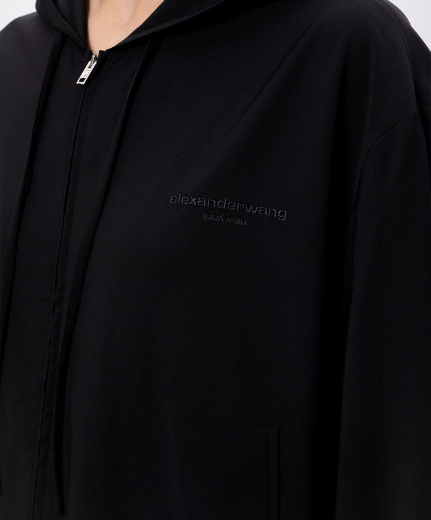 Alexander Wang Черная спортивная куртка с шерстью 1WC2262723 изображение 4