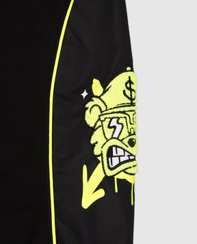 Sprayground Дитячі чорні джогери Graffiti Bear SPY1444E