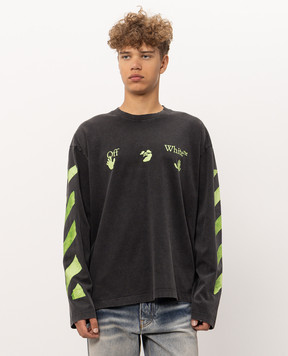 Off-White Чорний лонслів Bacco Arrow 44MAB09CF26J008