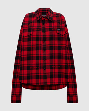Vetements Червона сорочка в клітинку ME76FS557RB