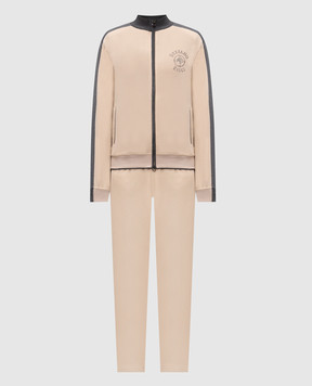 Stefano Ricci Бежевий спортивний костюм з вишивкою K919077R31T26211P3D