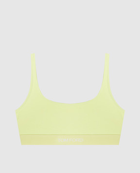 Tom Ford Зеленый топ с узором логотипа BRJ016JEX166