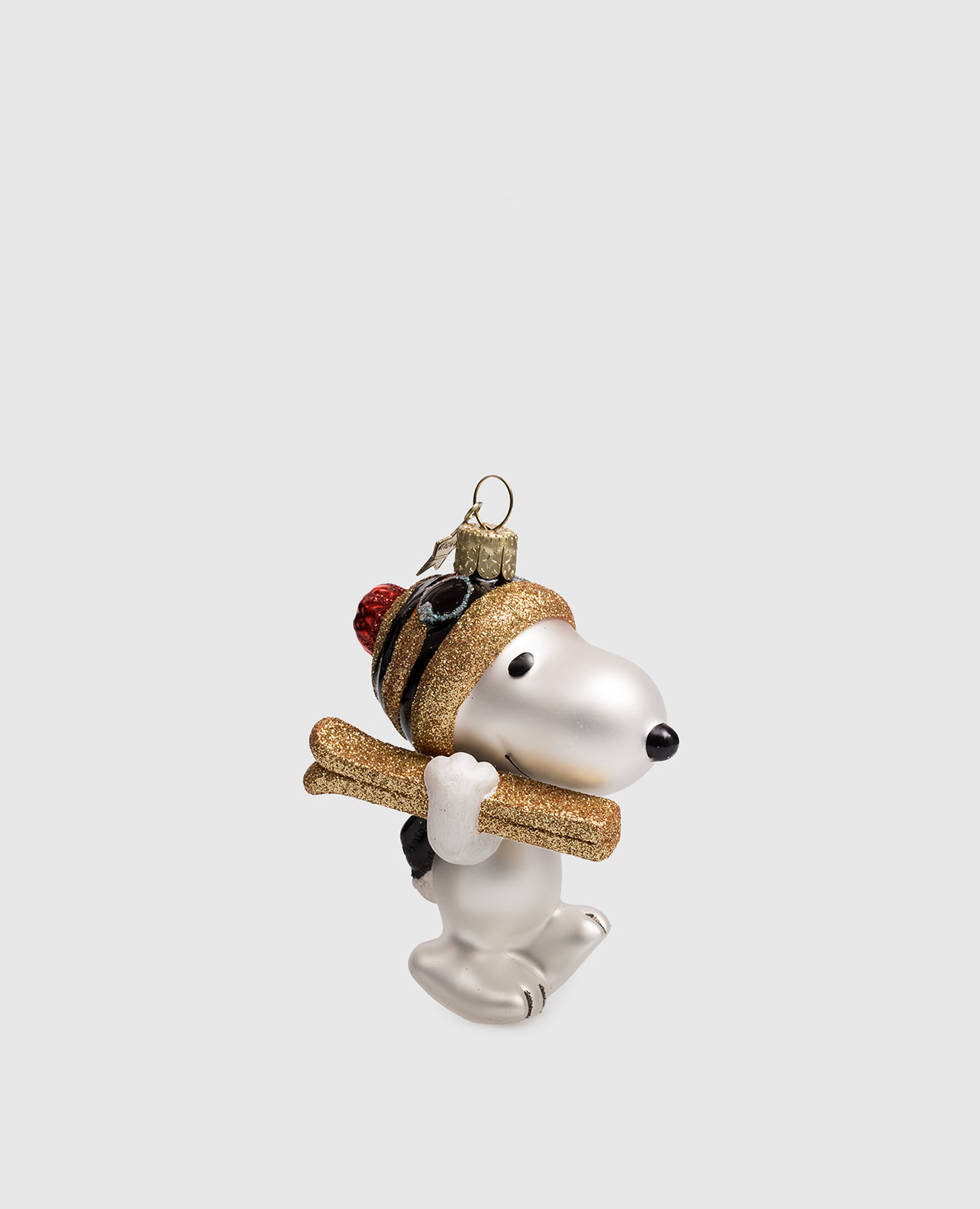 

Елочная игрушка Snoopy with ski's, Серый, Елочные украшения