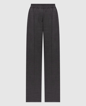 Brunello Cucinelli Серые брюки с шерстью MPW07P9002