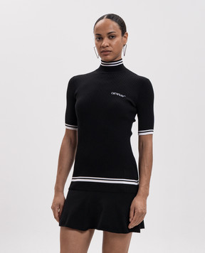 Off-White Чорна сукня міні 2FU00528T